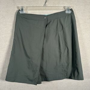 REI Skort Slate Grey Light Blue Inside Band Active Button Zipper Women’s Size 4